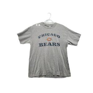 CHICAGO BEARS Shirt Men's Short Sleeve Tee Cotton Crew Neck Grey Medium